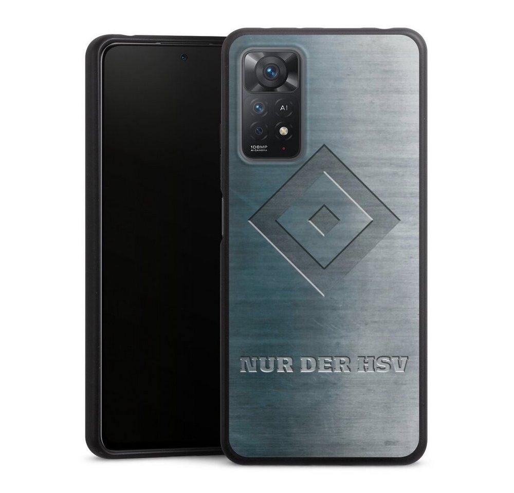 DeinDesign Handyhülle HSV Hamburger SV Metallic Look Nur der HSV Metalllook, Xiaomi Redmi Note 11 Pro 5G Organic Case Bio Hülle von DeinDesign