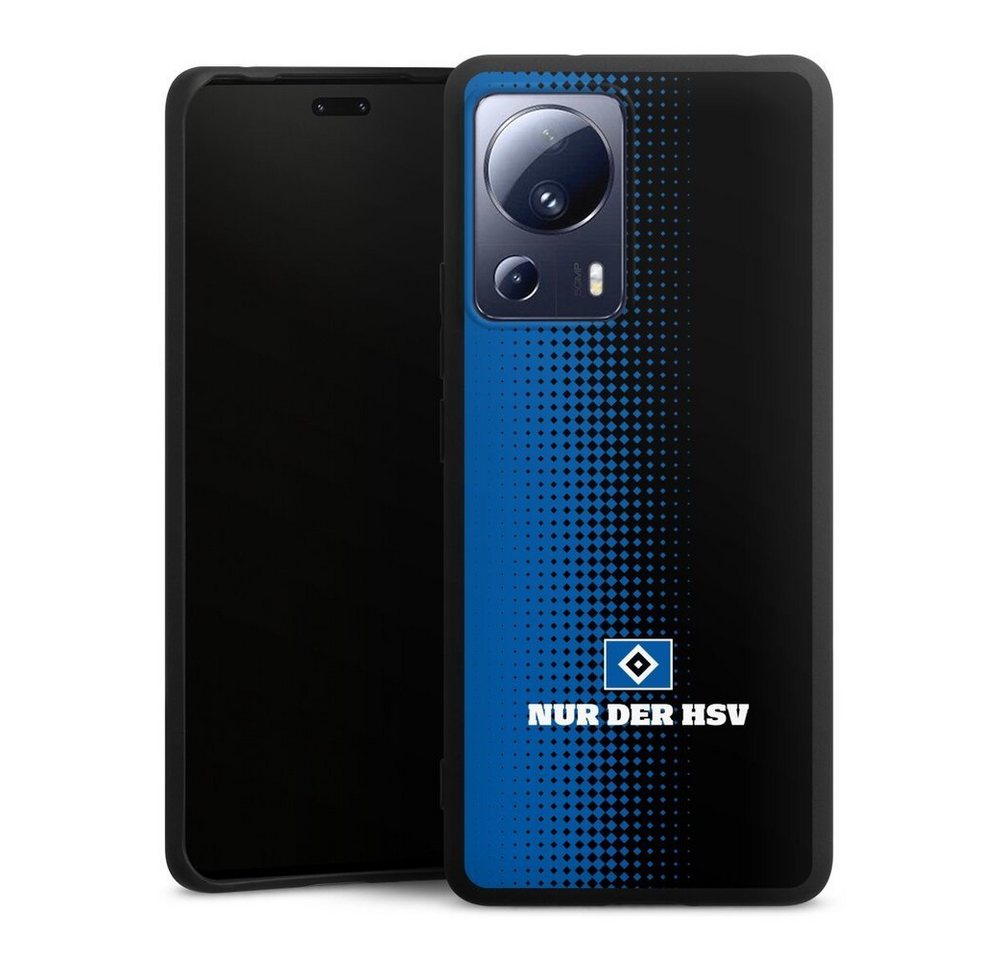 DeinDesign Handyhülle HSV Logo Offizielles Lizenzprodukt Nur der HSV - Rautenraster Schwarz, Xiaomi 13 Lite Silikon Hülle Premium Case Handy Schutzhülle von DeinDesign