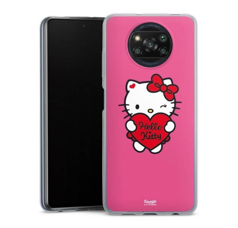 DeinDesign Handyhülle Hello Kitty Fanartikel Herz Hello Kitty - Sweet Heart, Xiaomi Poco X3 Pro Slim Case Silikon Hülle Ultra Dünn Schutzhülle von DeinDesign