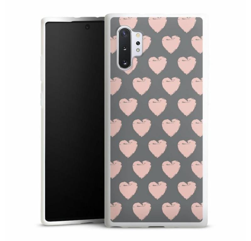 DeinDesign Handyhülle Herz Valentinstag Muster Herzpattern Rosa, Samsung Galaxy Note 10 Plus 5G Silikon Hülle Bumper Case von DeinDesign