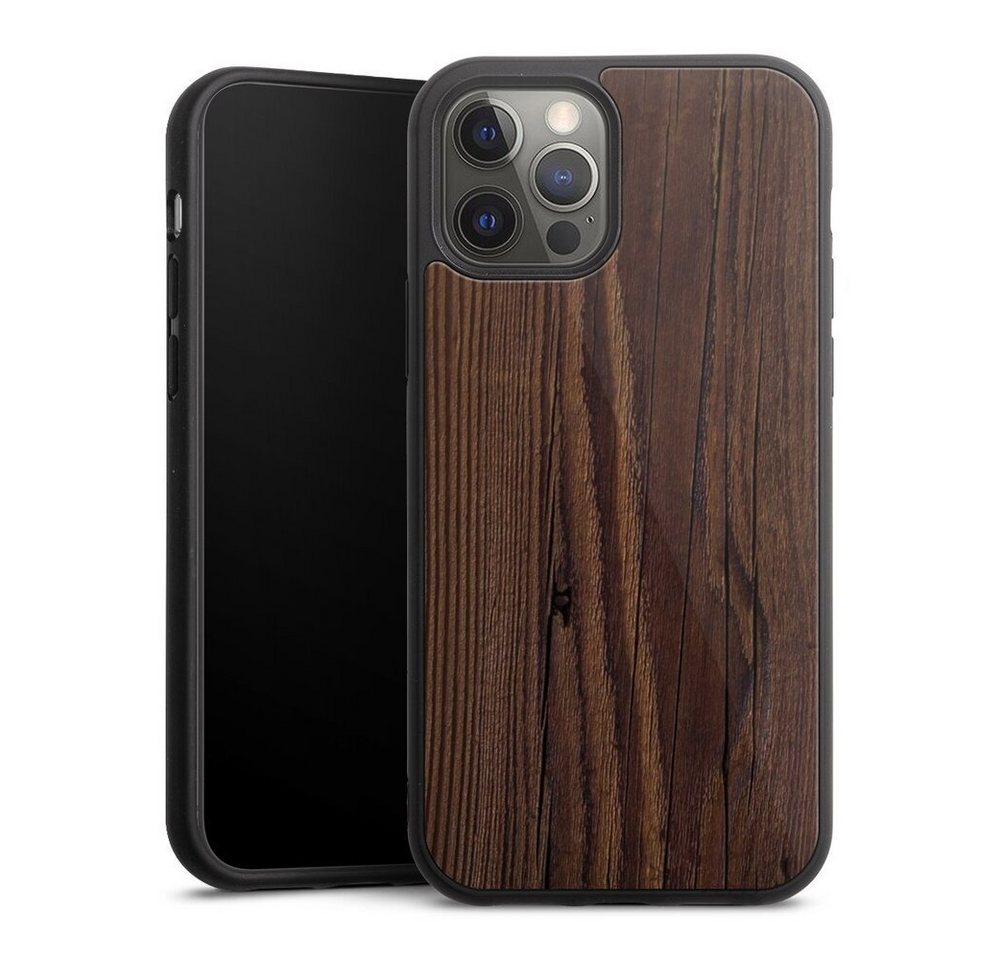 DeinDesign Handyhülle Holzoptik Holz Nussbaum Maserung Holzlook, Apple iPhone 12 Pro Gallery Case Glas Hülle von DeinDesign