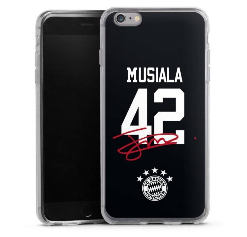 DeinDesign Handyhülle Jamal Musiala FC Bayern München Fanartikel Musiala 42, Apple iPhone 6s Plus Silikon Hülle Bumper Case Handy Schutzhülle von DeinDesign