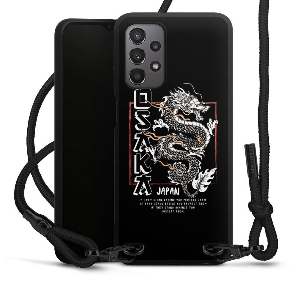 DeinDesign Handyhülle Japan Drache Meer Osaka Dragon, Samsung Galaxy A23 5G Premium Handykette Hülle mit Band von DeinDesign