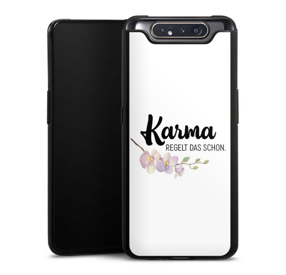 DeinDesign Handyhülle Karma regelt das schon, Samsung Galaxy A80 Silikon Hülle Bumper Case Handy Schutzhülle DeinDesign Handyhülle Karma regelt das schon, Samsung Galaxy A80 Silikon Hülle Bumper Case Handy Schutzhülle von DeinDesign