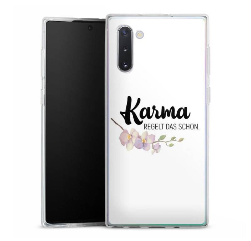 DeinDesign Handyhülle Karma regelt das schon, Samsung Galaxy Note 10 Silikon Hülle Bumper Case Handy Schutzhülle von DeinDesign