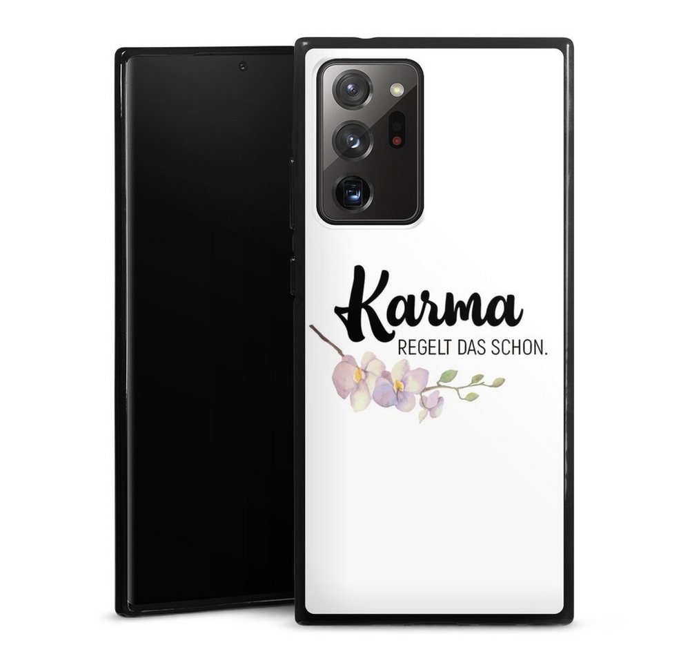 DeinDesign Handyhülle Karma regelt das schon, Samsung Galaxy Note 20 Ultra Silikon Hülle Bumper Case von DeinDesign