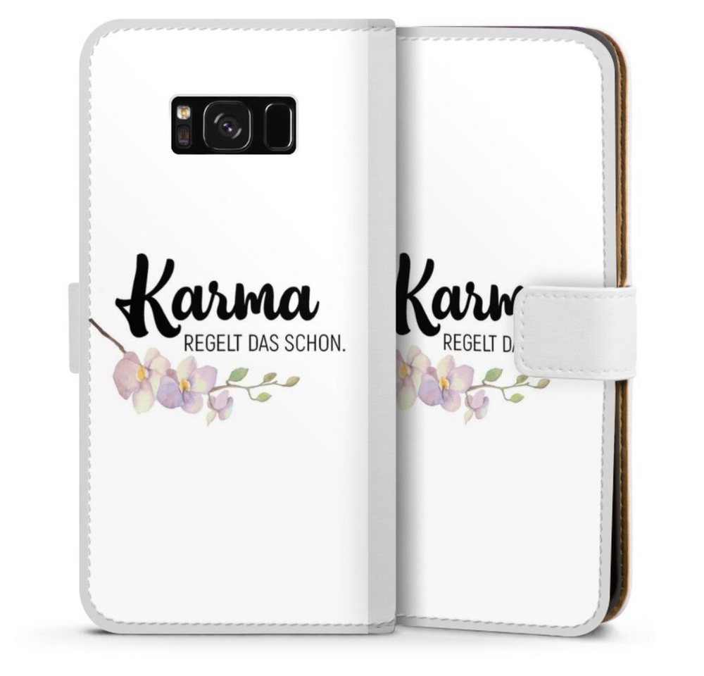 DeinDesign Handyhülle Karma regelt das schon, Samsung Galaxy S8 Plus Hülle Handy Flip Case Wallet Cover DeinDesign Handyhülle Karma regelt das schon, Samsung Galaxy S8 Plus Hülle Handy Flip Case Wallet Cover von DeinDesign