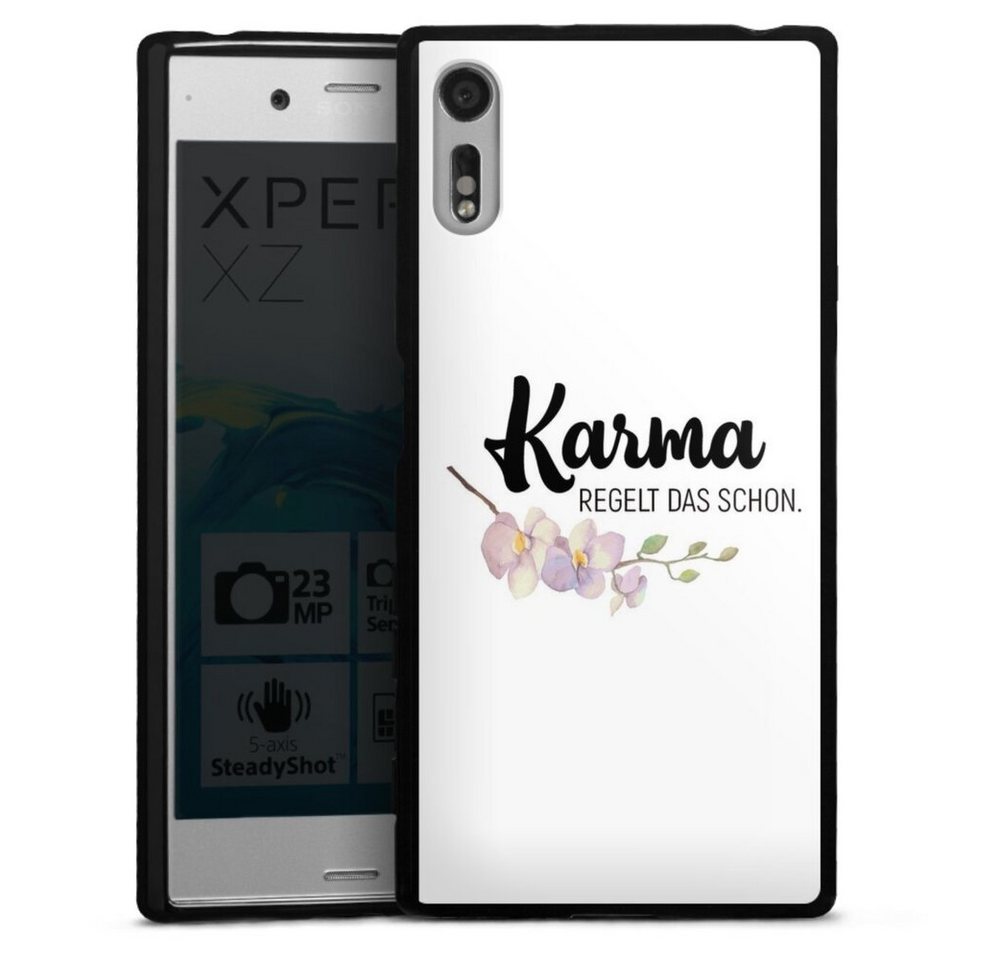 DeinDesign Handyhülle Karma regelt das schon, Sony Xperia XZ Silikon Hülle Bumper Case Handy Schutzhülle DeinDesign Handyhülle Karma regelt das schon, Sony Xperia XZ Silikon Hülle Bumper Case Handy Schutzhülle von DeinDesign