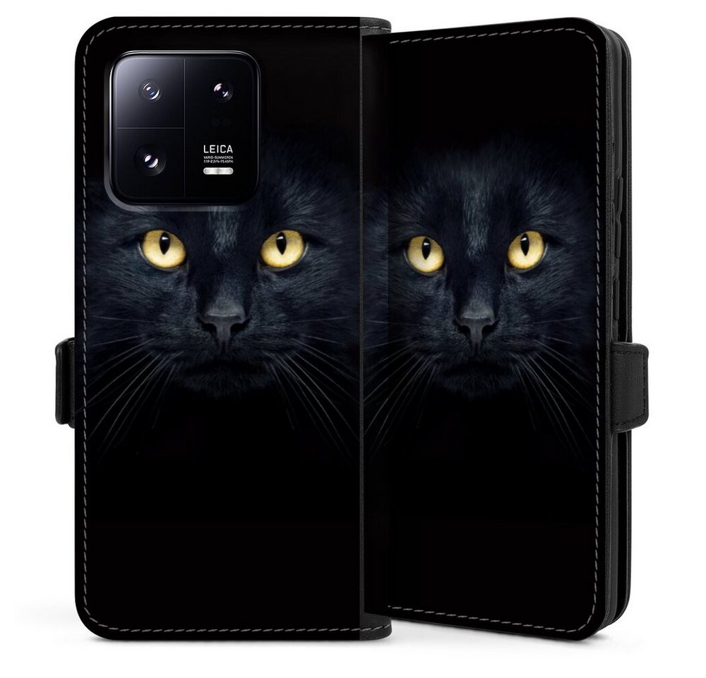 DeinDesign Handyhülle Katze Auge schwarz Tom Cat, Xiaomi 13 Pro Hülle Handy Flip Case Wallet Cover Handytasche Leder DeinDesign Handyhülle Katze Auge schwarz Tom Cat, Xiaomi 13 Pro Hülle Handy Flip Case Wallet Cover Handytasche Leder von DeinDesign