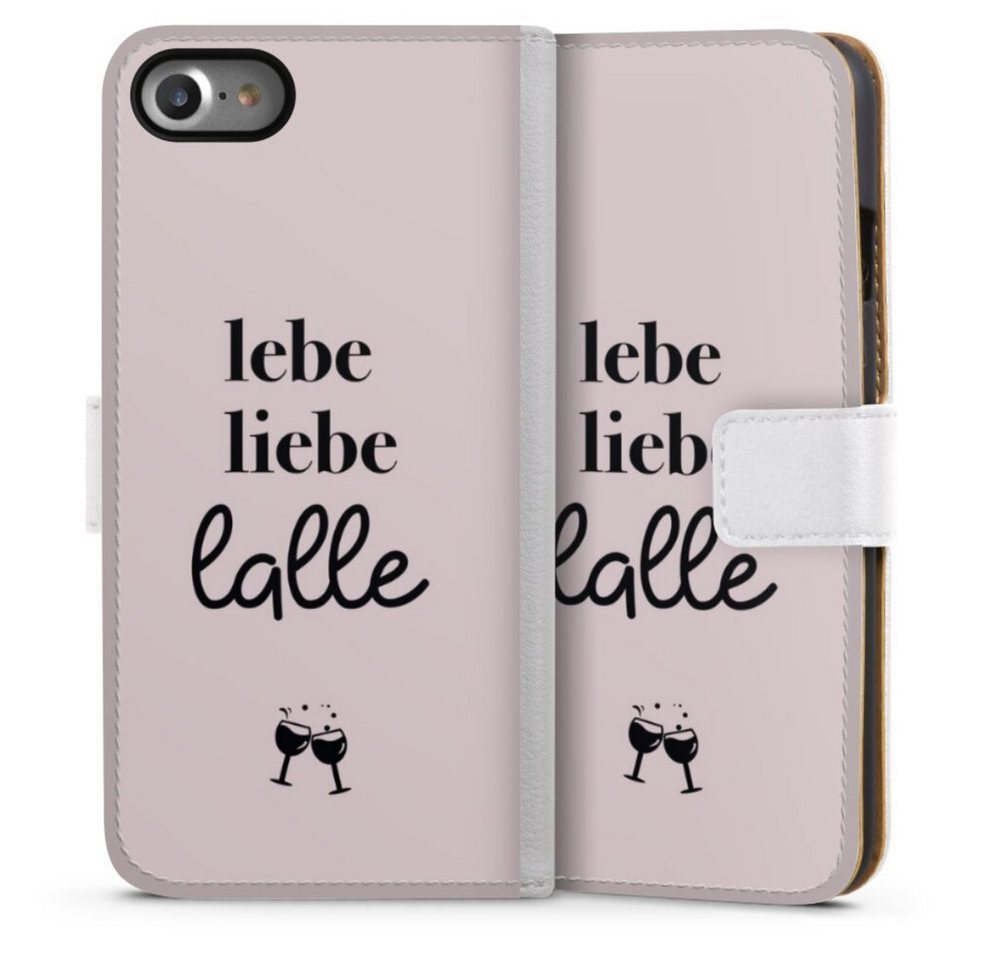 DeinDesign Handyhülle Lebe liebe lalle, Apple iPhone SE (2022) Hülle Handy Flip Case Wallet Cover von DeinDesign