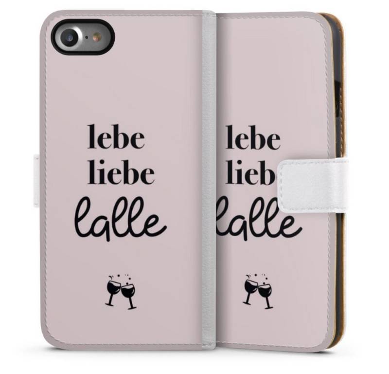 DeinDesign Handyhülle Lebe liebe lalle, Apple iPhone SE (2022) Hülle Handy Flip Case Wallet Cover von DeinDesign