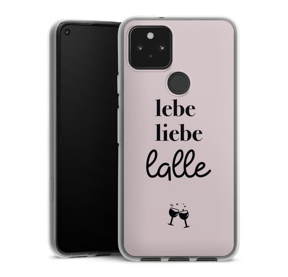 DeinDesign Handyhülle Lebe liebe lalle, Google Pixel 5 Silikon Hülle Bumper Case Handy Schutzhülle DeinDesign Handyhülle Lebe liebe lalle, Google Pixel 5 Silikon Hülle Bumper Case Handy Schutzhülle von DeinDesign