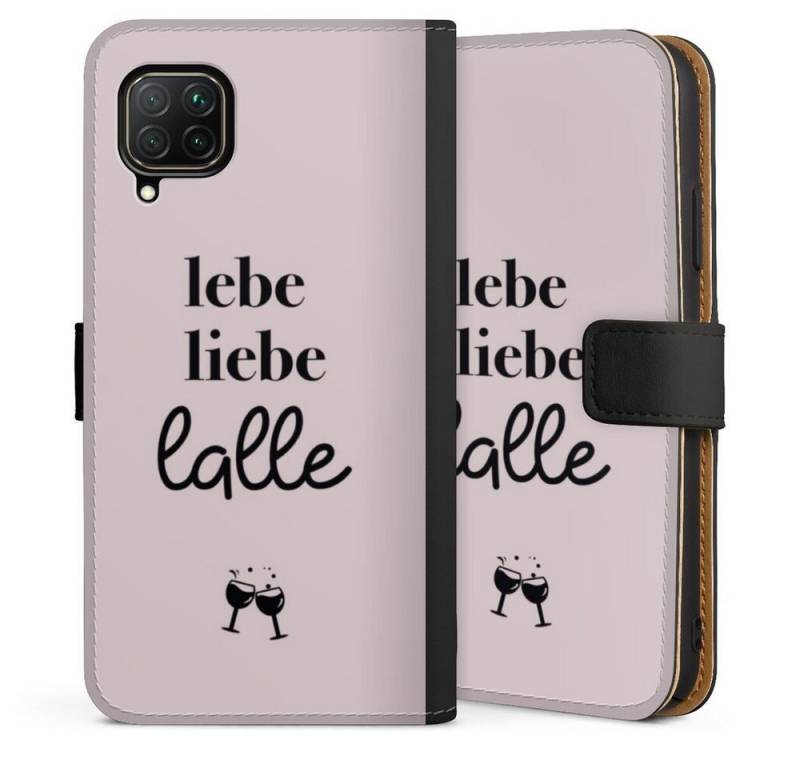 DeinDesign Handyhülle Lebe liebe lalle, Huawei P40 Lite Hülle Handy Flip Case Wallet Cover Handytasche Leder von DeinDesign