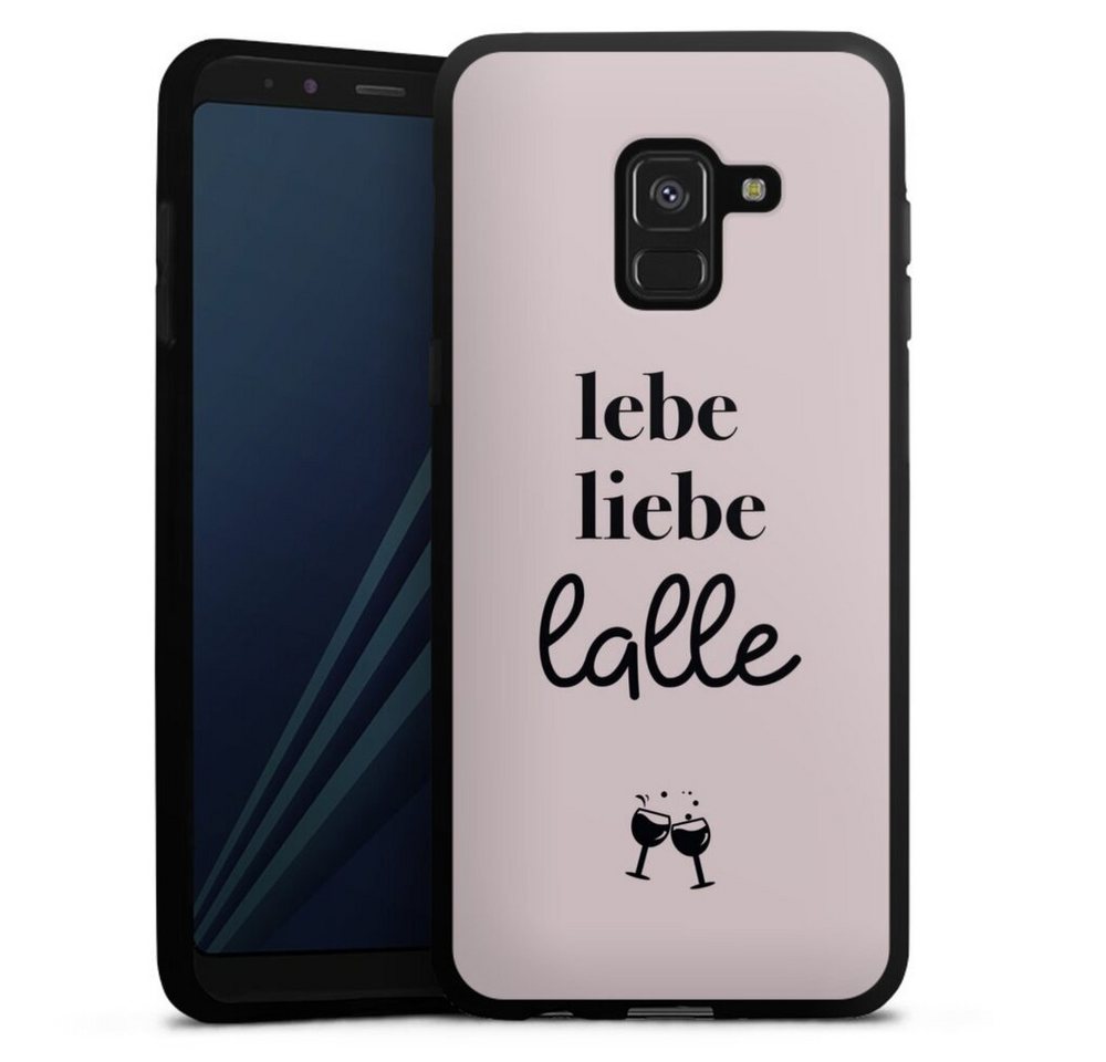 DeinDesign Handyhülle Lebe liebe lalle, Samsung Galaxy A8 (2018) Silikon Hülle Bumper Case Handy Schutzhülle von DeinDesign