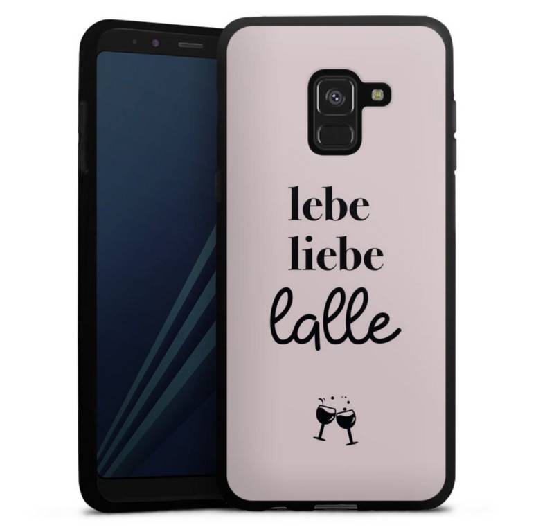 DeinDesign Handyhülle Lebe liebe lalle, Samsung Galaxy A8 (2018) Silikon Hülle Bumper Case Handy Schutzhülle von DeinDesign
