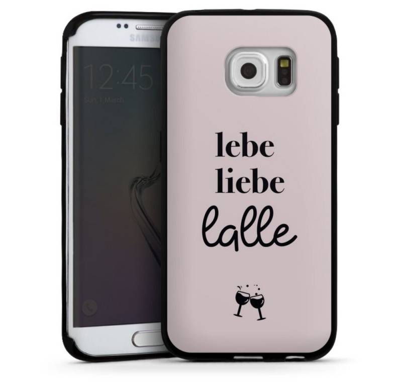 DeinDesign Handyhülle Lebe liebe lalle, Samsung Galaxy S6 Edge Silikon Hülle Bumper Case Handy Schutzhülle von DeinDesign
