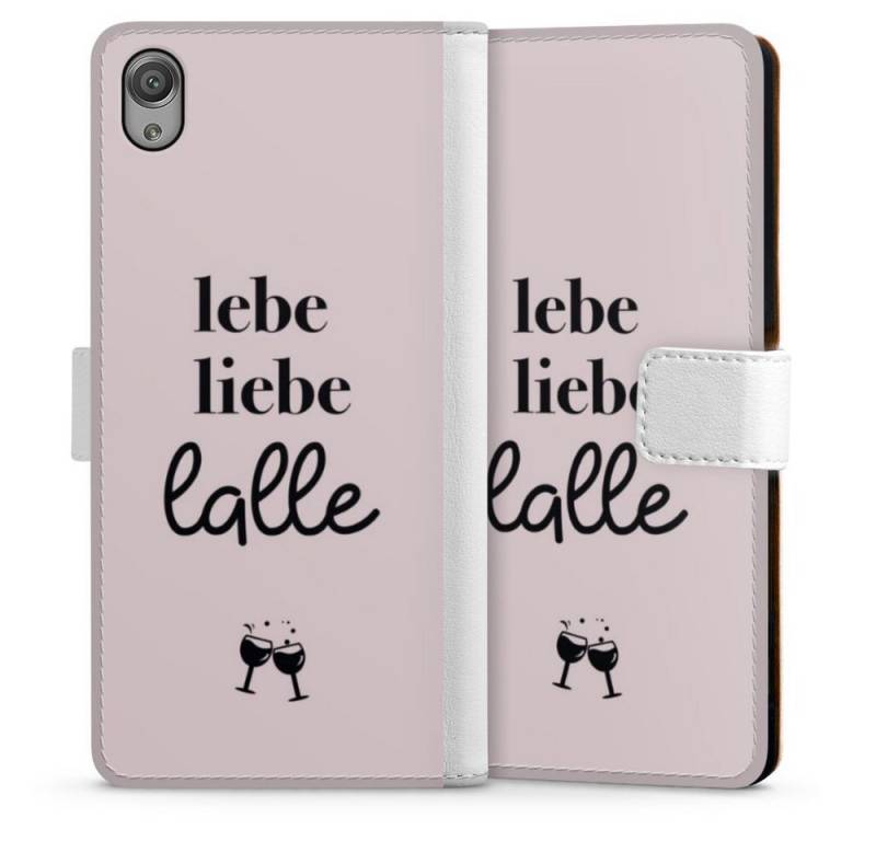 DeinDesign Handyhülle Lebe liebe lalle, Sony Xperia X Hülle Handy Flip Case Wallet Cover Handytasche Leder von DeinDesign