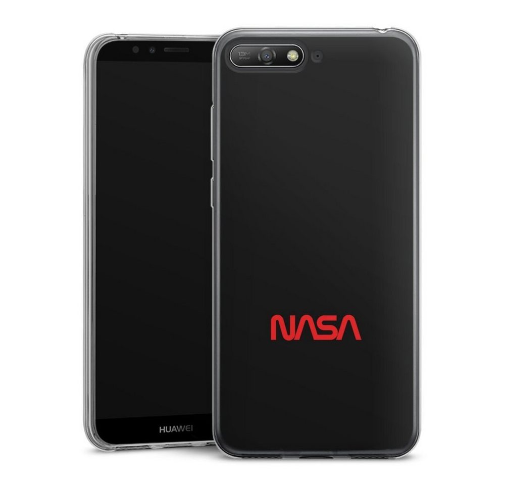 DeinDesign Handyhülle Logo Nasa Weltall Nasa, Huawei Y6 (2018) Slim Case Silikon Hülle Ultra Dünn Schutzhülle von DeinDesign