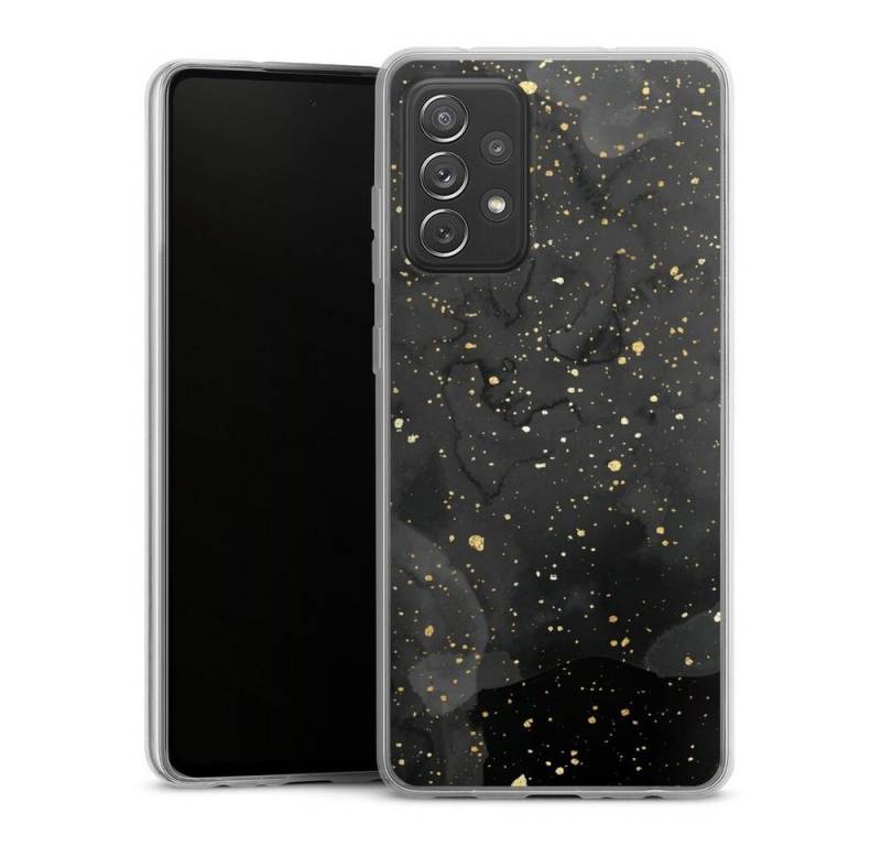 DeinDesign Handyhülle Marmor Glitzer Look Gold & Kupfer Marble Black Gold Look Print, Samsung Galaxy A72 Slim Case Silikon Hülle Ultra Dünn Schutzhülle von DeinDesign