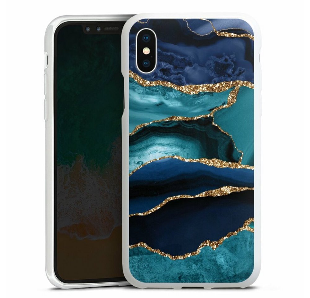 DeinDesign Handyhülle Marmor Trends Glitzer Look, Apple iPhone Xs Silikon Hülle Bumper Case Handy Schutzhülle DeinDesign Handyhülle Marmor Trends Glitzer Look, Apple iPhone Xs Silikon Hülle Bumper Case Handy Schutzhülle von DeinDesign