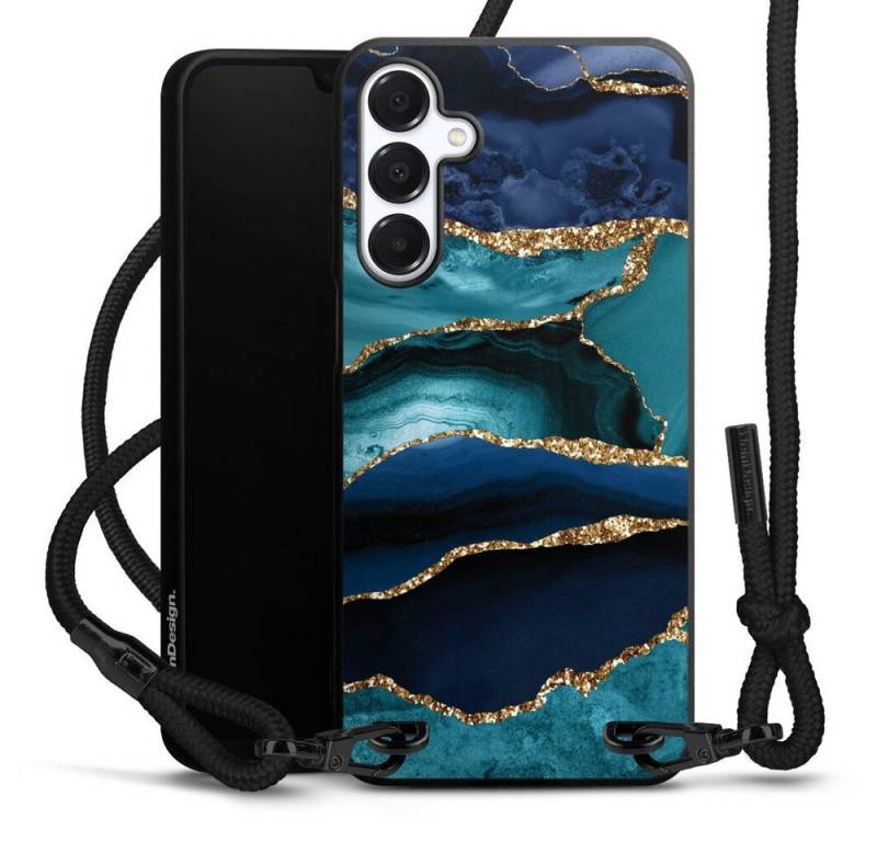DeinDesign Handyhülle Marmor Trends Glitzer Look, Samsung Galaxy A16 4G Premium Handykette Hülle mit Band von DeinDesign