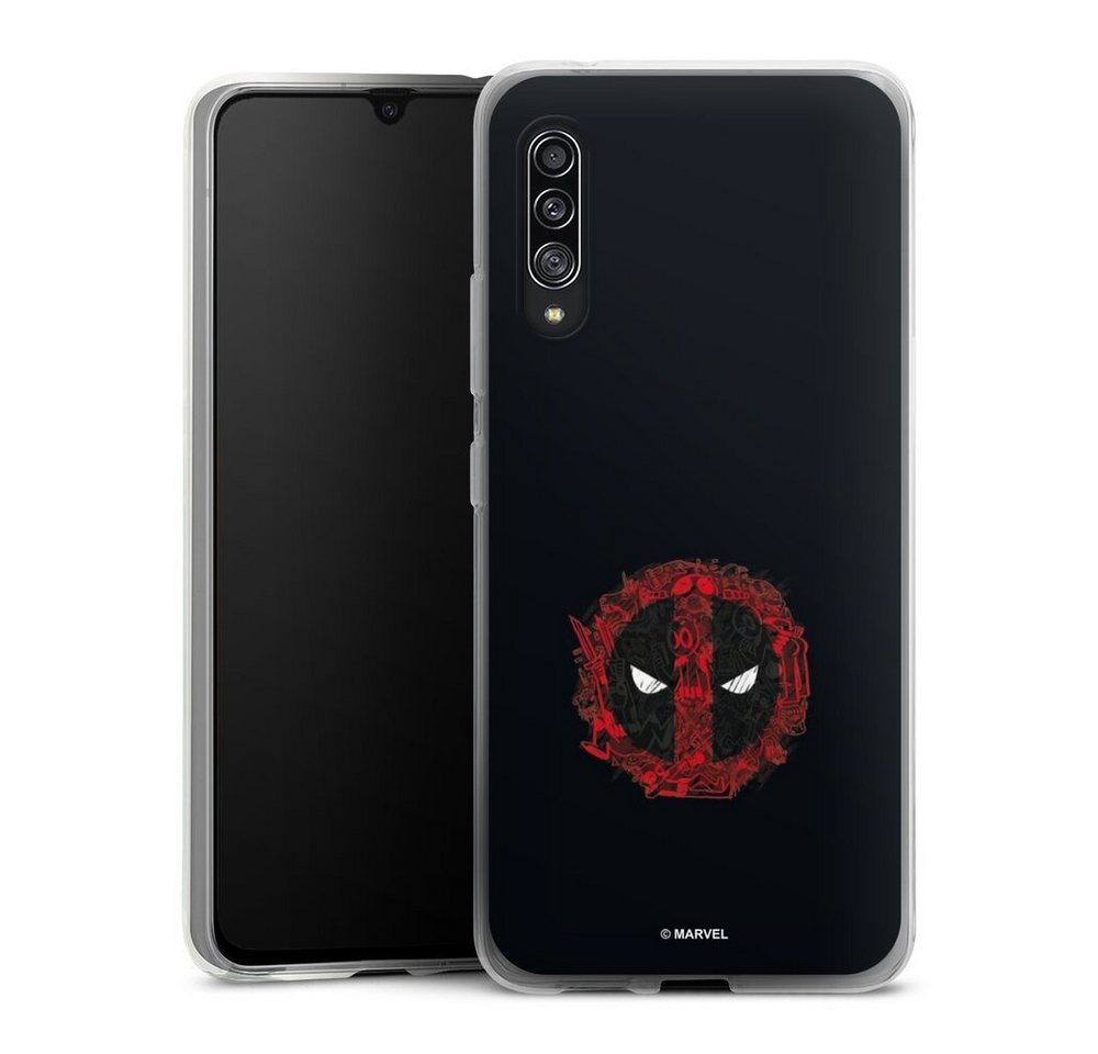 DeinDesign Handyhülle Marvel Deadpool Logo Deadpool Logo, Samsung Galaxy A90 5G Silikon Hülle Bumper Case Handy Schutzhülle von DeinDesign