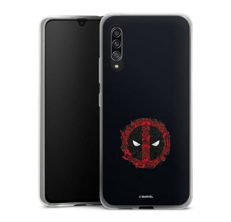 DeinDesign Handyhülle Marvel Deadpool Logo Deadpool Logo, Samsung Galaxy A90 5G Silikon Hülle Bumper Case Handy Schutzhülle von DeinDesign