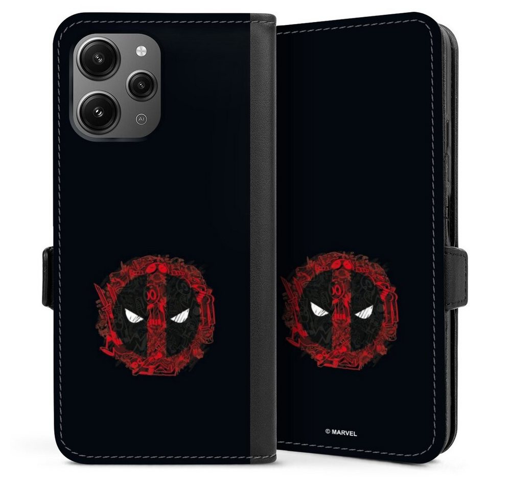 DeinDesign Handyhülle Marvel Deadpool Logo Deadpool Logo, Xiaomi Redmi 12 Hülle Handy Flip Case Wallet Cover Handytasche Leder DeinDesign Handyhülle Marvel Deadpool Logo Deadpool Logo, Xiaomi Redmi 12 Hülle Handy Flip Case Wallet Cover Handytasche Leder von DeinDesign