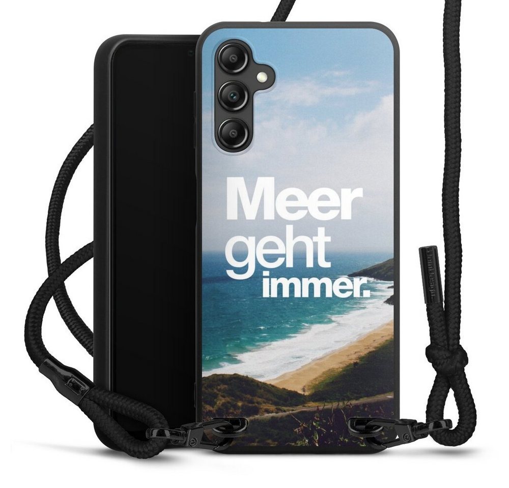 DeinDesign Handyhülle Meer Urlaub Sommer Meer geht immer, Samsung Galaxy A14 5G Premium Handykette Hülle mit Band von DeinDesign