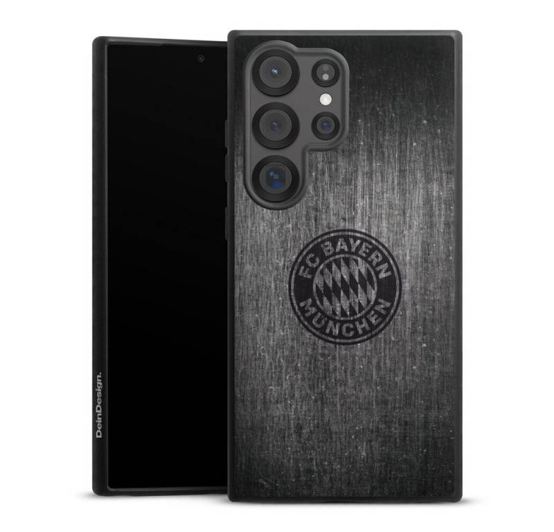 DeinDesign Handyhülle Metallic Look FCB FC Bayern München Metalllook FCB Logo einfarbig, Samsung Galaxy S25 Ultra Organic Case Bio Hülle Nachhaltige Handyhülle von DeinDesign
