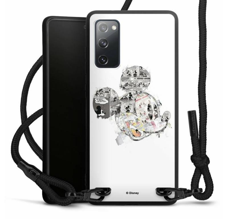 DeinDesign Handyhülle Mickey Mouse Offizielles Lizenzprodukt Disney Mickey Mouse - Collage, Samsung Galaxy S20 FE Premium Handykette Hülle mit Band von DeinDesign