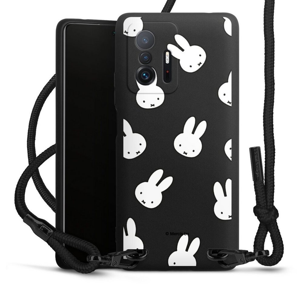 DeinDesign Handyhülle Miffy Muster transparent Miffy Pattern Transparent, Xiaomi 11T Pro 5G Premium Handykette Hülle mit Band Case zum Umhängen von DeinDesign