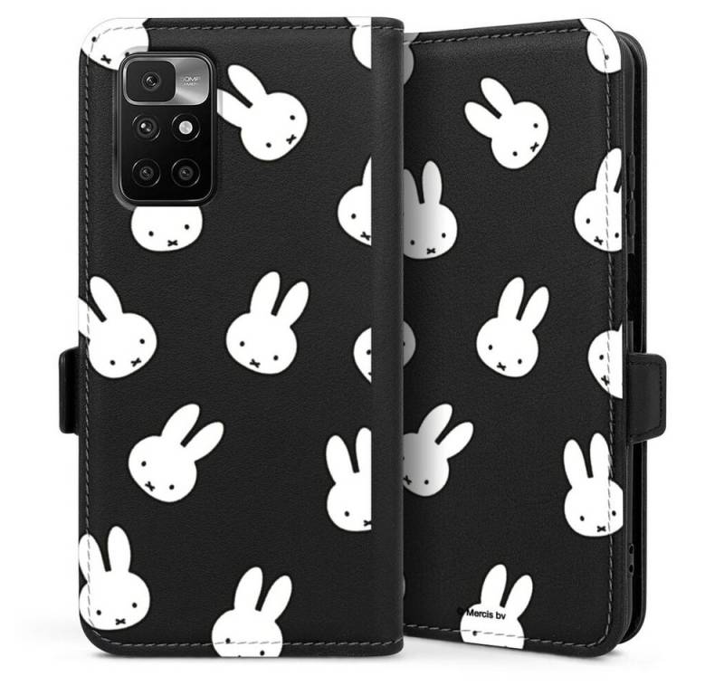 DeinDesign Handyhülle Miffy Muster transparent Miffy Pattern Transparent, Xiaomi Redmi 10 Hülle Handy Flip Case Wallet Cover Handytasche Leder von DeinDesign