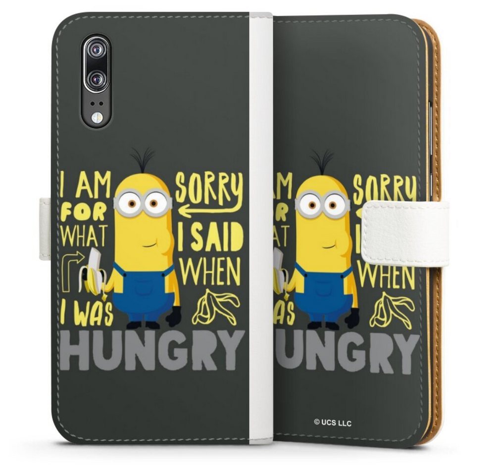 DeinDesign Handyhülle Minions Kevin Banane Minions Hungry, Huawei P20 Hülle Handy Flip Case Wallet Cover Handytasche Leder von DeinDesign