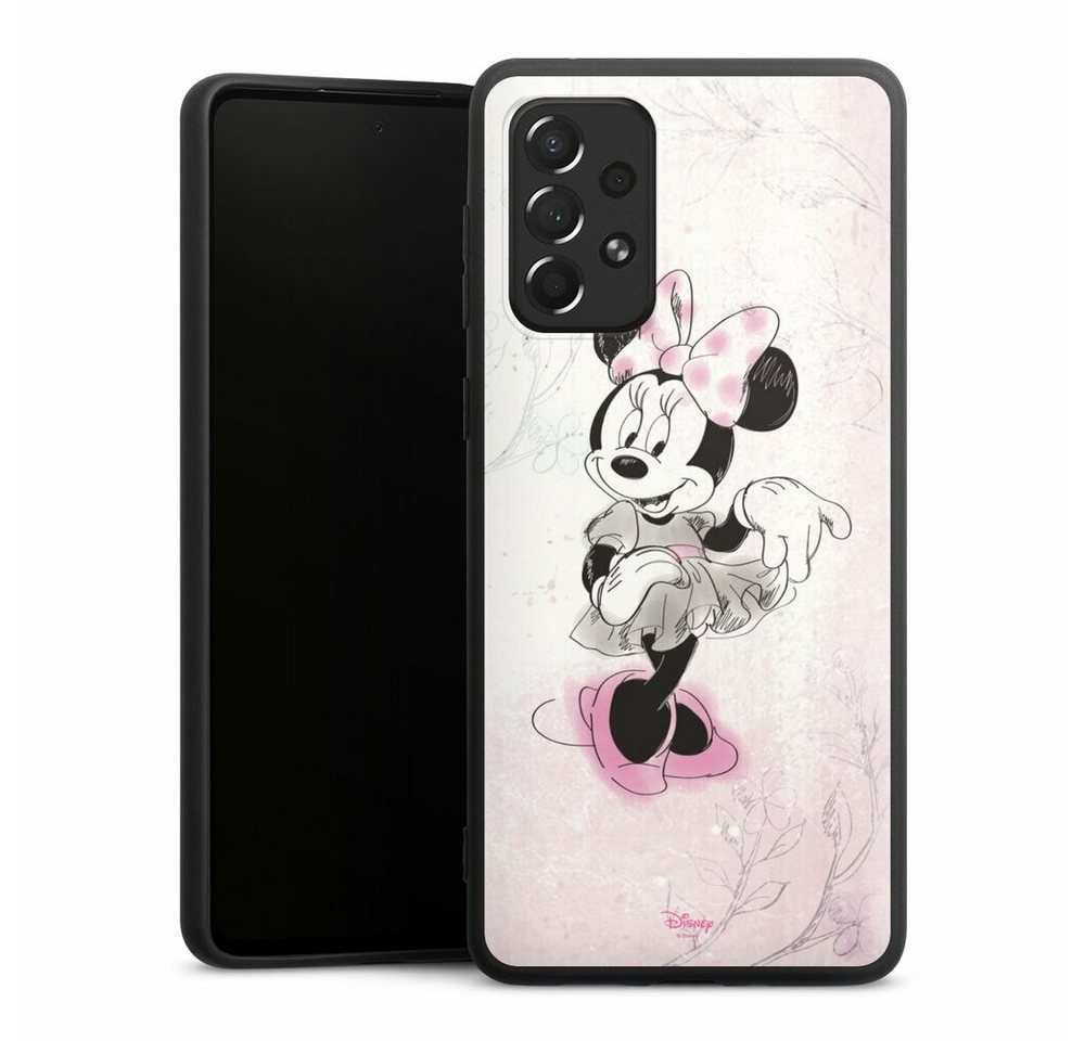 DeinDesign Handyhülle Minnie Mouse Disney Vintage Minnie Watercolor, Samsung Galaxy A73 Silikon Hülle Premium Case Handy Schutzhülle von DeinDesign