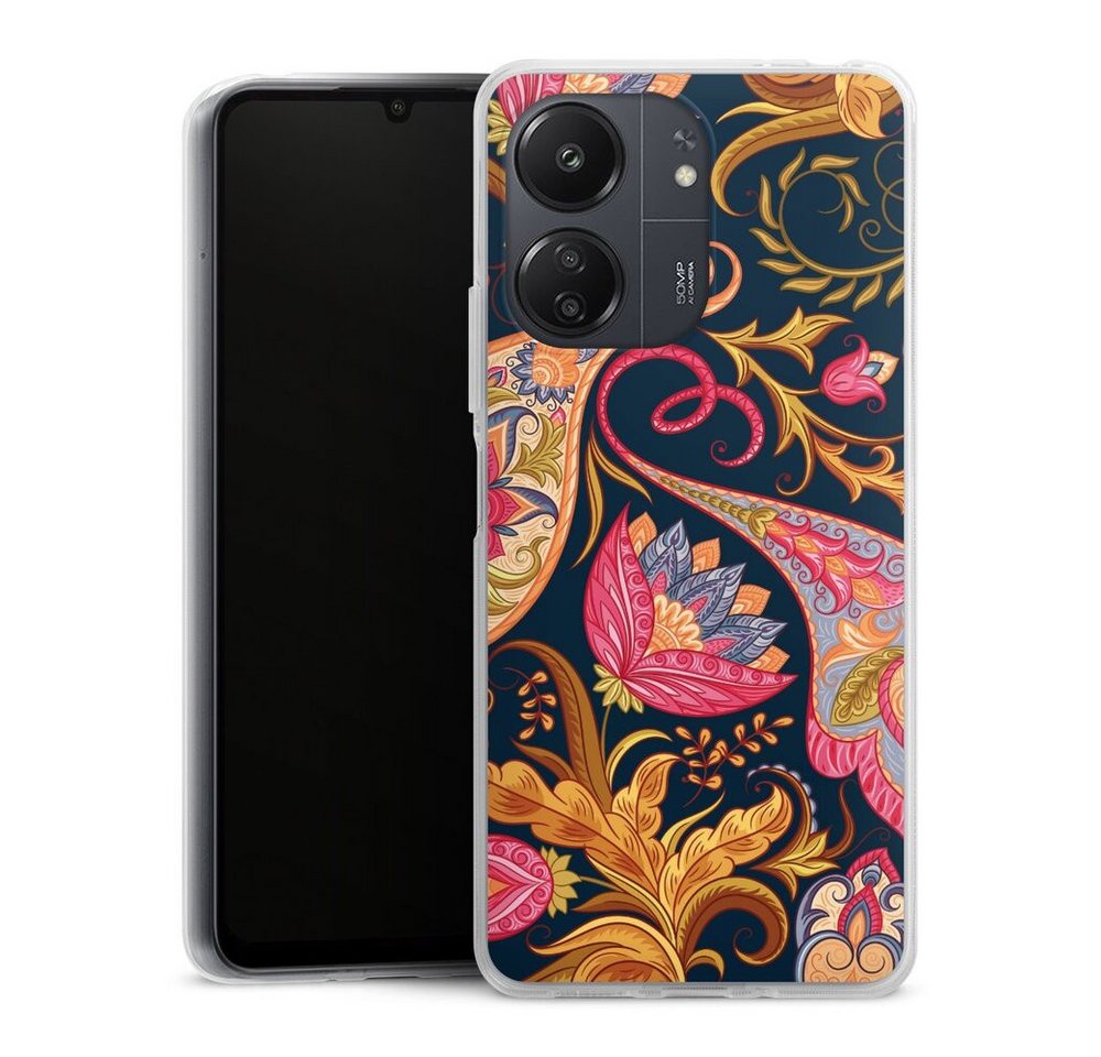 DeinDesign Handyhülle Muster Ornamente Mandala Floral Autumn 1, Xiaomi Redmi 13C 5G Silikon Hülle Bumper Case Handy Schutzhülle von DeinDesign