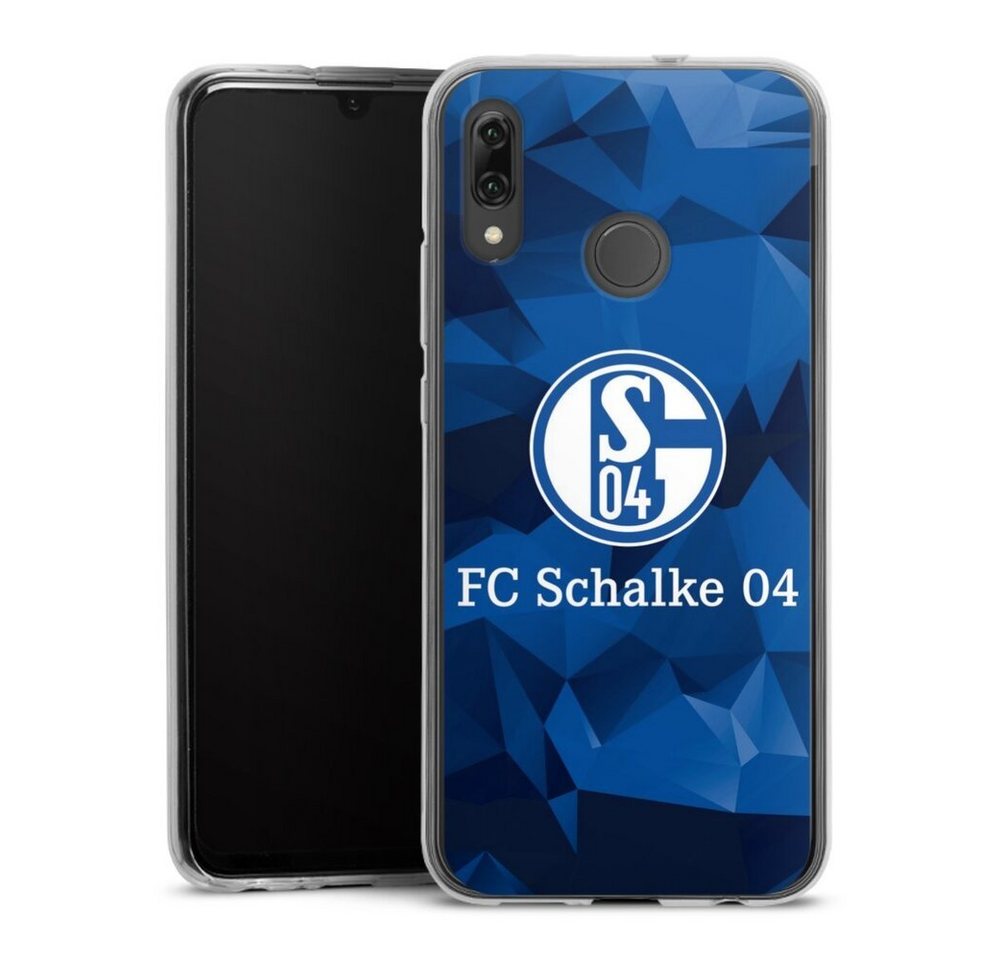 DeinDesign Handyhülle Muster Schalke 04 Camo, Huawei P Smart (2019) Slim Case Silikon Hülle Ultra Dünn Schutzhülle von DeinDesign