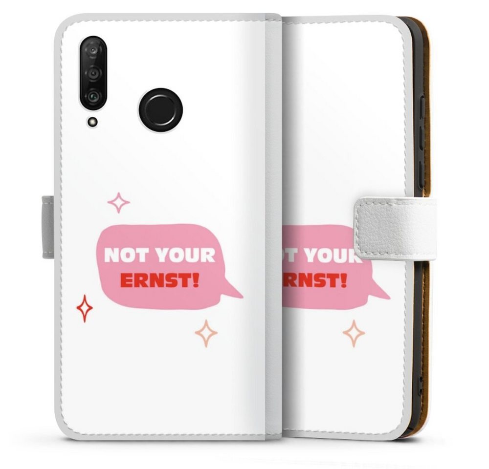 DeinDesign Handyhülle Not Your Ernst, Huawei P30 Lite Hülle Handy Flip Case Wallet Cover Handytasche Leder von DeinDesign