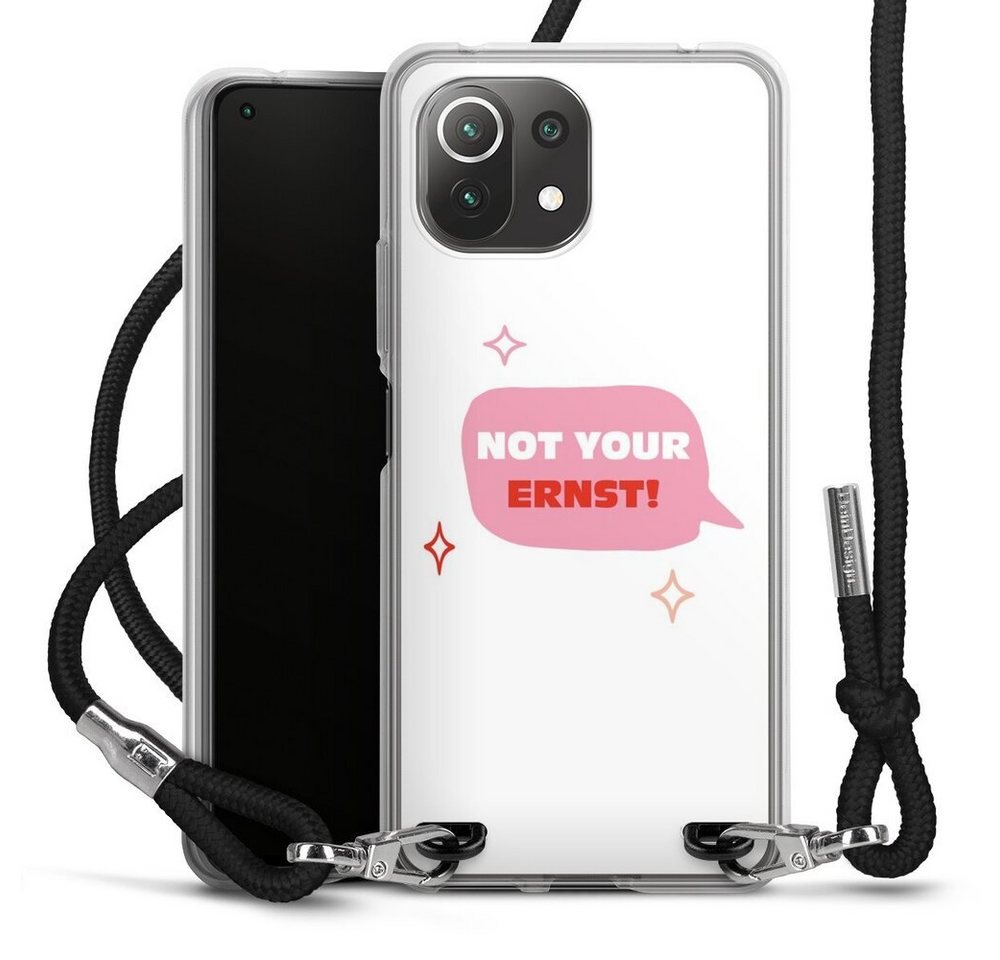 DeinDesign Handyhülle Not Your Ernst, Xiaomi Mi 11 Lite 5G NE Handykette Hülle mit Band Case zum Umhängen von DeinDesign