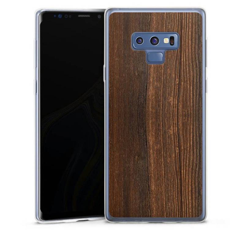 DeinDesign Handyhülle Nussbaum Holzoptik Holz Nußbaum Holzlook, Samsung Galaxy Note 9 Slim Case Silikon Hülle Ultra Dünn Schutzhülle von DeinDesign