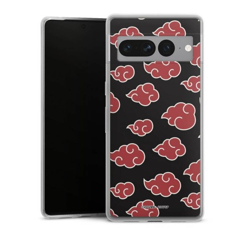 DeinDesign Handyhülle Offizielles Lizenzprodukt Naruto Shippuden Akatsuki Akatsuki Pattern, Google Pixel 7 Pro Slim Case Silikon Hülle Ultra Dünn Schutzhülle von DeinDesign