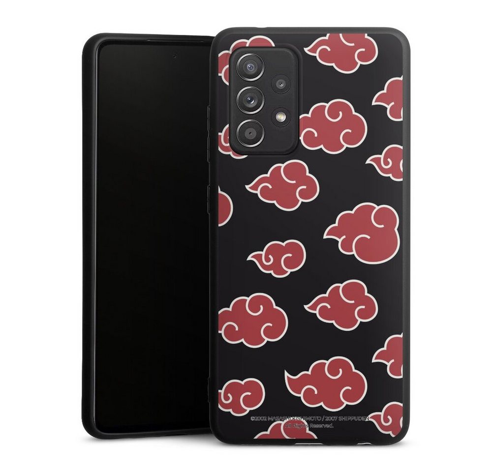 DeinDesign Handyhülle Offizielles Lizenzprodukt Naruto Shippuden Akatsuki Akatsuki Pattern, Samsung Galaxy A52 Silikon Hülle Premium Case Handy Schutzhülle von DeinDesign