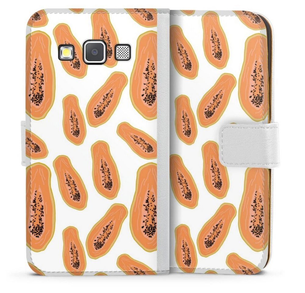 DeinDesign Handyhülle Papaya, Samsung Galaxy A3 (2015) Hülle Handy Flip Case Wallet Cover von DeinDesign