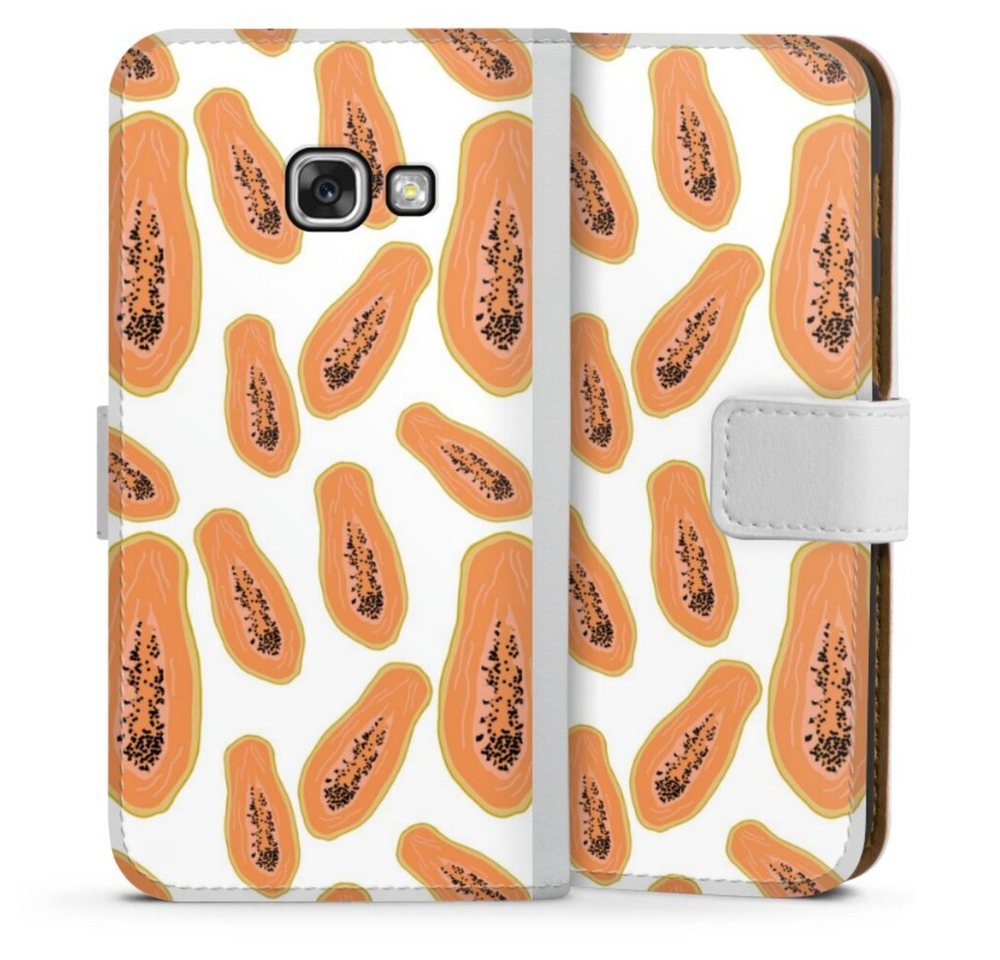 DeinDesign Handyhülle Papaya, Samsung Galaxy A3 (2017) Hülle Handy Flip Case Wallet Cover von DeinDesign