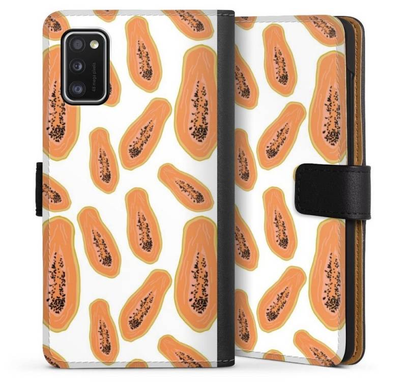 DeinDesign Handyhülle Papaya, Samsung Galaxy A41 Hülle Handy Flip Case Wallet Cover von DeinDesign