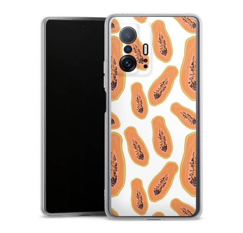 DeinDesign Handyhülle Papaya, Xiaomi 11T Pro 5G Silikon Hülle Bumper Case Handy Schutzhülle von DeinDesign