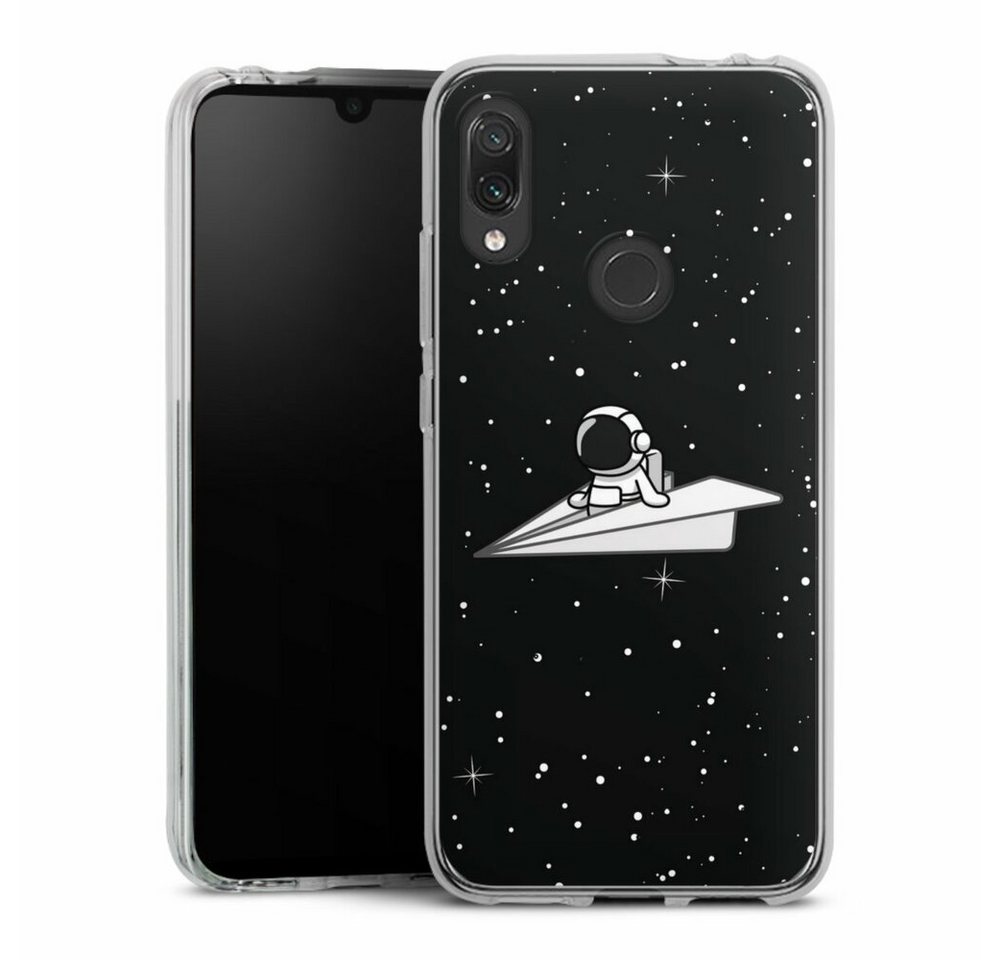 DeinDesign Handyhülle Papier Comic Astronaut Astronaut Paper Plane Comic, Xiaomi Redmi Note 7 Silikon Hülle Bumper Case Handy Schutzhülle von DeinDesign