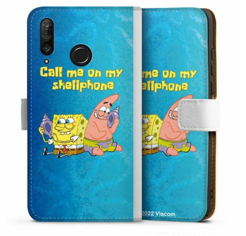 DeinDesign Handyhülle Patrick Star Spongebob Schwammkopf Serienmotiv, Huawei P30 Lite Premium Hülle Handy Flip Case Wallet Cover von DeinDesign