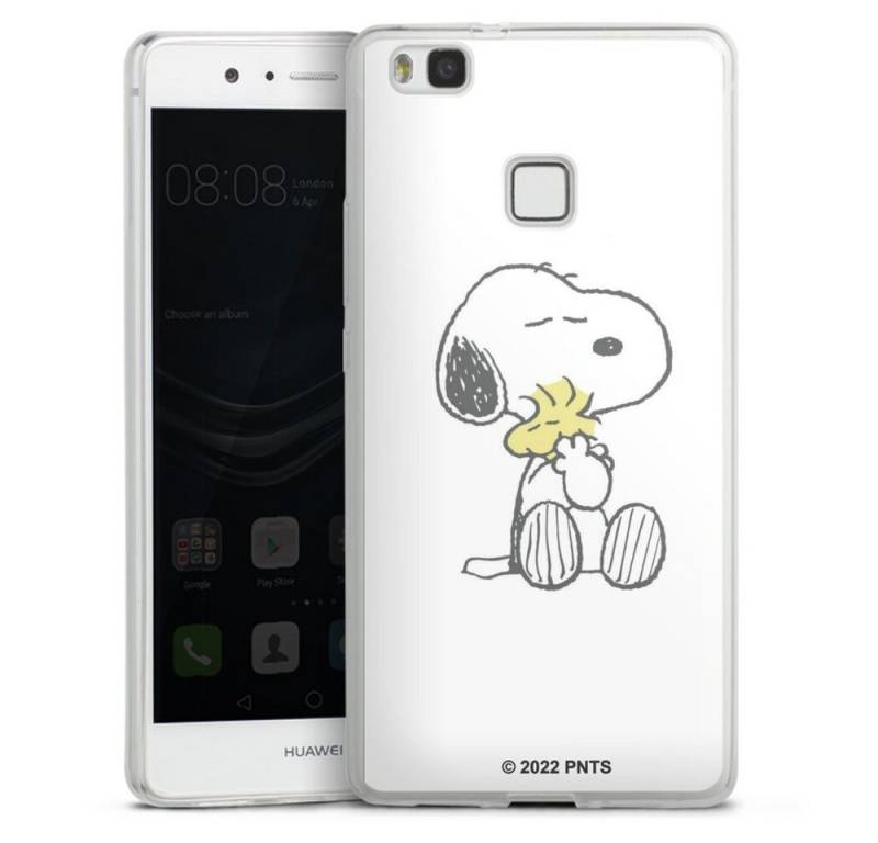 DeinDesign Handyhülle Peanuts Snoopy Liebe Snoopy And Woodstock Cuddling, Huawei P9 Lite (2016) Slim Case Silikon Hülle Ultra Dünn Schutzhülle von DeinDesign