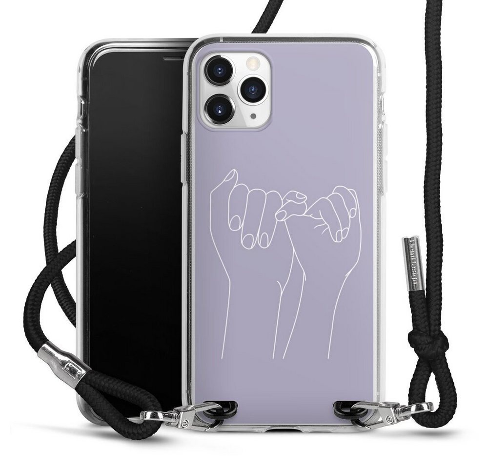 DeinDesign Handyhülle Pinky Promise Line Art, Apple iPhone 11 Pro Handykette Hülle mit Band Case zum Umhängen DeinDesign Handyhülle Pinky Promise Line Art, Apple iPhone 11 Pro Handykette Hülle mit Band Case zum Umhängen von DeinDesign